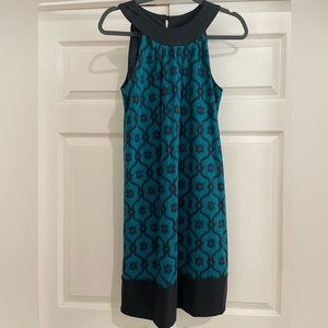 NEW Sleeveless Textured Teal Blue & Black dress.